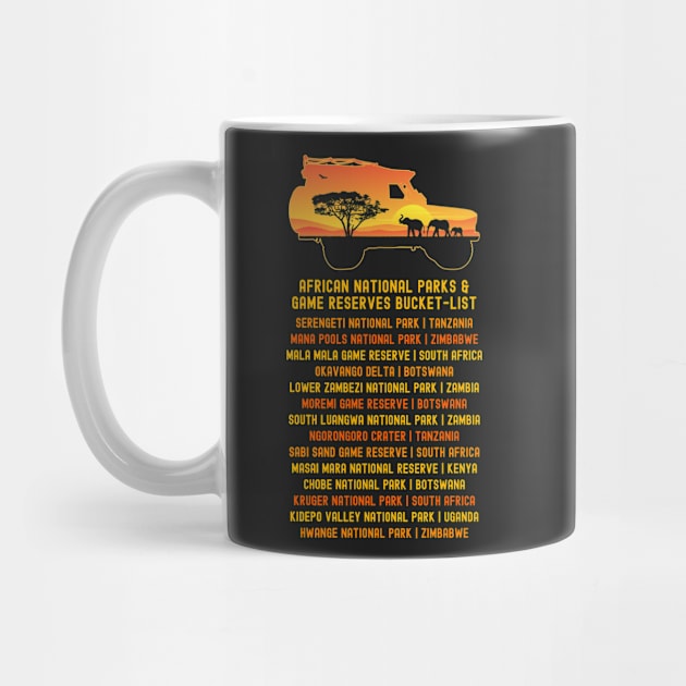 African Safari Vehicle 4x4 | Vintage Sunset | Elephant Family | Acacia Tree by BraaiNinja